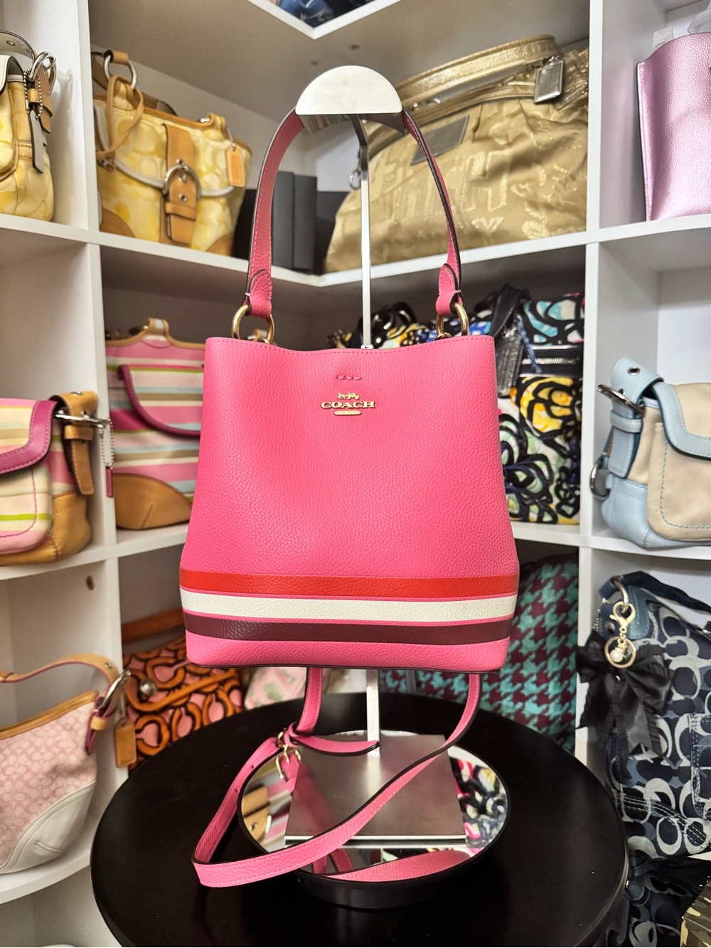 Coach Pink Small Town Bucket Bag